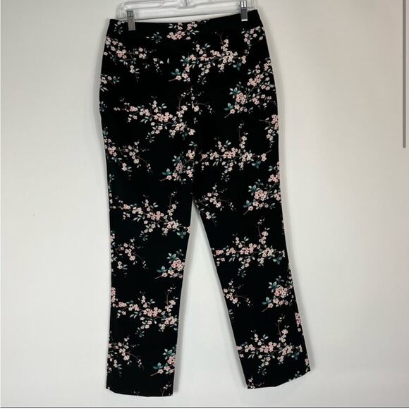 Cynthia rowley black floral print pants - Picture 1 of 6